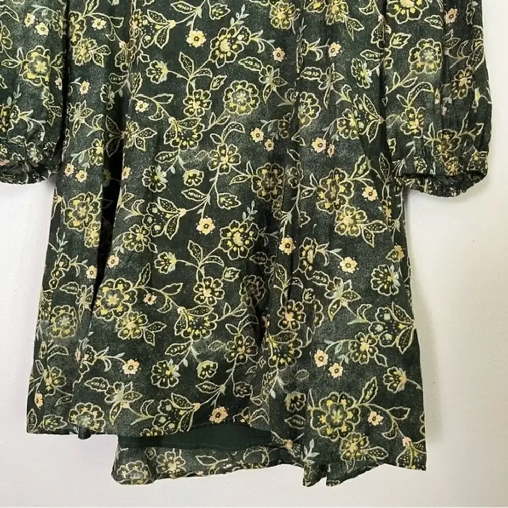 J. Crew Vintage Vines Green Sweetheart Floral Mini Dress‎ - 8